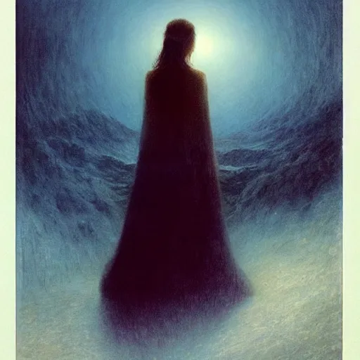 Image similar to a young woman lucid dreaming in cyberspace photoreal, atmospheric, by william turner, by beksinski, by caspar david friedrich, oil painting, romantism, realism, limited palette