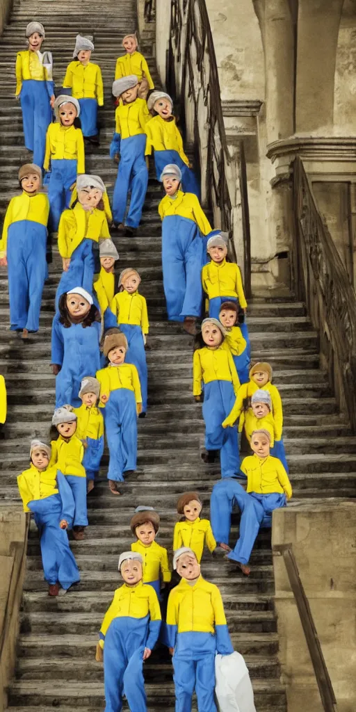 Prompt: bananas in pyjamas are coming down the stairs, photorealistic highly detailed