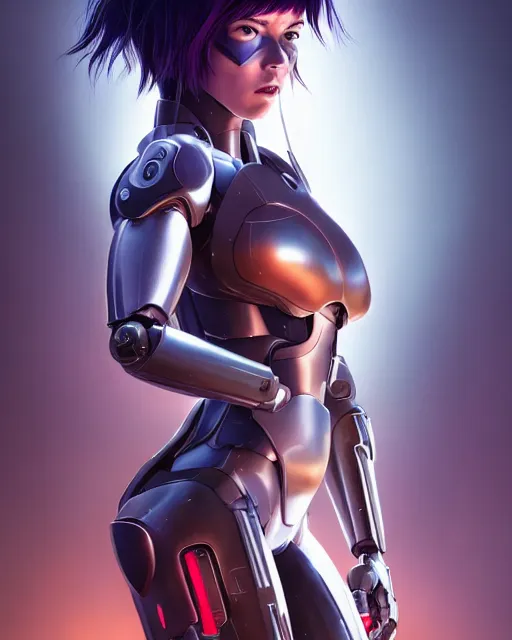 Prompt: weta disney movie still portrait photo of elle brooke as the major ghost in the shell as cyborg woman by pixar, by weta, wlop, ilya kuvshinov, rossdraws, artgerm, maxim cover, latex, sweaty, iridescent, bright morning, anime, liosh, mucha