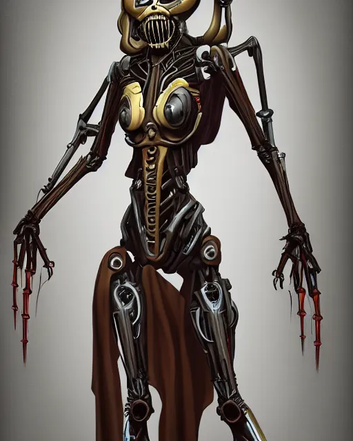 Image similar to woman with extra arms, general grievous, trending on artstation