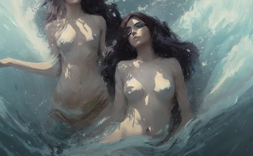 Image similar to A painting of Sirens trending on artstation in the style of Greg Rutkowski