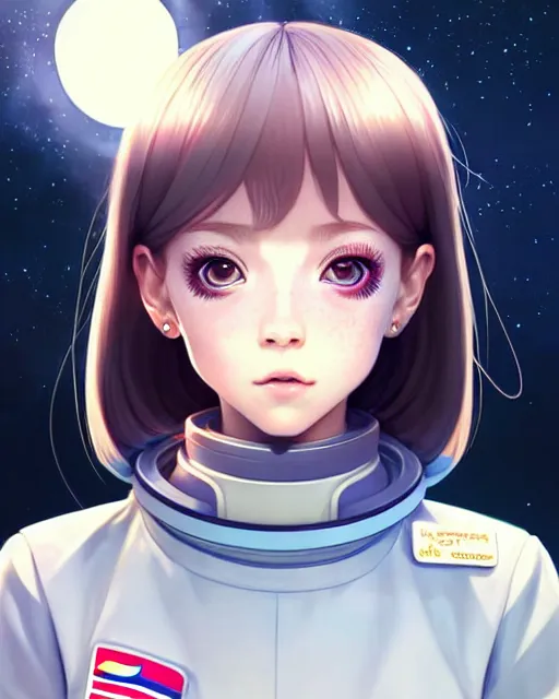 Prompt: portrait anime space cadet girl cute - fine - face, pretty face, realistic shaded perfect face, fine details. anime. realistic shaded lighting by ilya kuvshinov giuseppe dangelico pino and michael garmash and rob rey, iamag premiere, aaaa achievement collection, elegant freckles, fabulous, eyes open in wonder