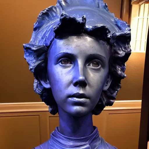 Image similar to Millie Bobby Brown galaxy statue