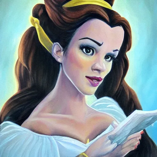 Image similar to beautiful painting of molly jane as belle from beauty and the beast, ultra realistic