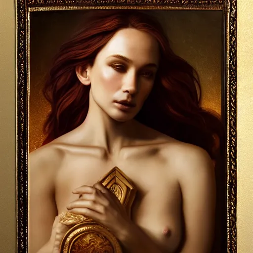Image similar to majestic gracious regal seductive deity aphrodite portrait, ancient greece, atmospheric lighting, painted, intricate, volumetric lighting, beautiful, rich deep colours masterpiece, golden hour, sharp focus, ultra detailed, by leesha hannigan, ross tran, thierry doizon, kai carpenter, ignacio fernandez rios