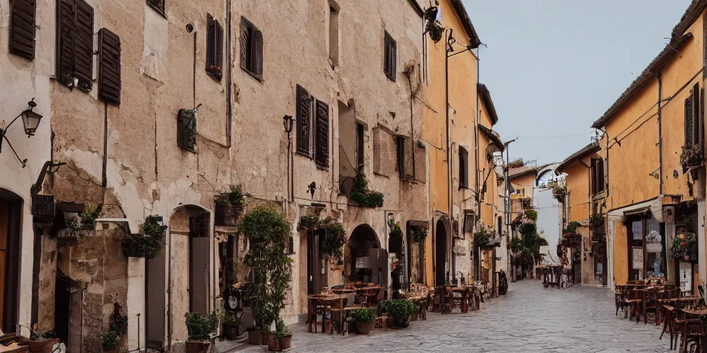 Image similar to photo of an small cozy italian town