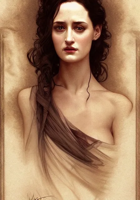 Image similar to sansa eva green mummy, intricate, elegant, highly detailed, digital painting, artstation, concept art, smooth, sharp focus, illustration, art by artgerm and greg rutkowski and alphonse mucha and william - adolphe bouguereau