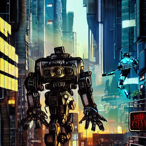 Image similar to beautiful detailed movie poster photograph, urban gang of drug dealing robot mecha dinosaurs, cyberpunk, city, crime, dystopian, graffiti, cgi, dark