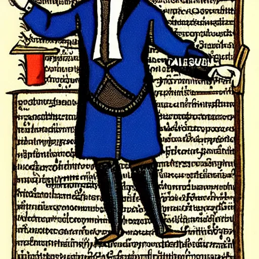 Prompt: saul goodman in a medieval bestiary