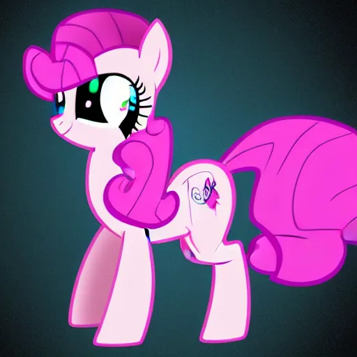 Image similar to Pinkie Pie, drawn by professional brony artist, vector graphics