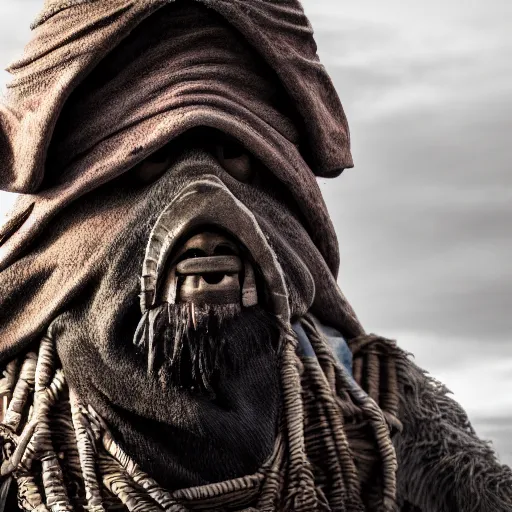 Prompt: a tusken raider, photo, 8k