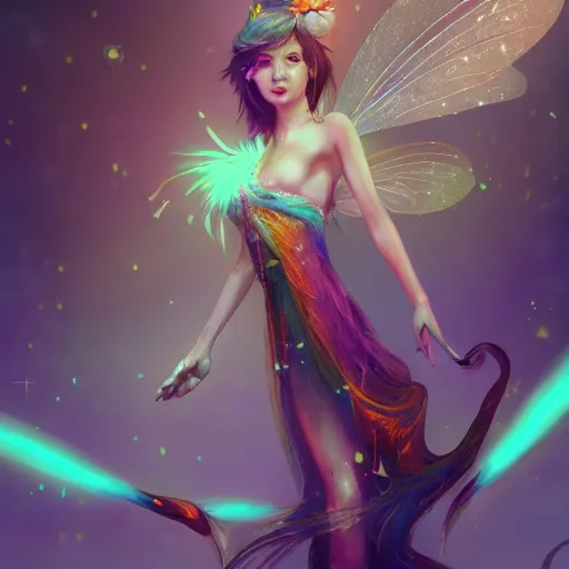 Image similar to fairy pole dancer, cinematic lighting, soft bokeh, fantasy, modern, colourful, highly detailed, digital painting, artstation, deviantart, concept art, sharp focus, illustration