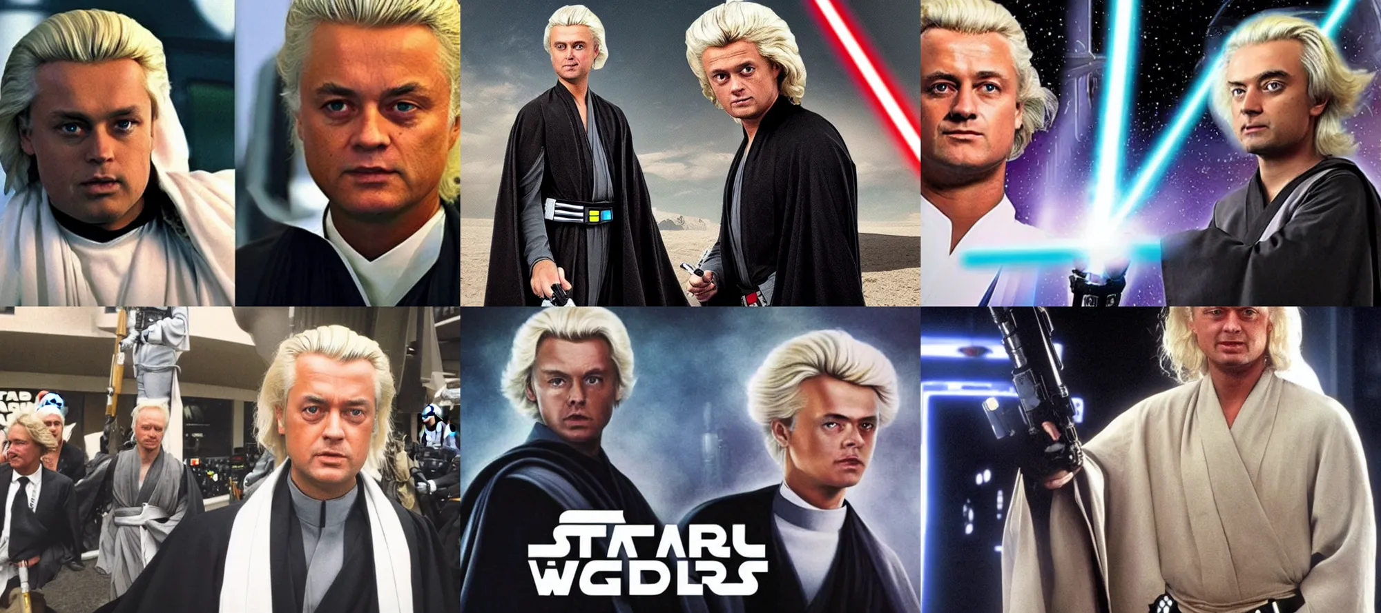 Prompt: Geert Wilders as a Jedi in Star Wars