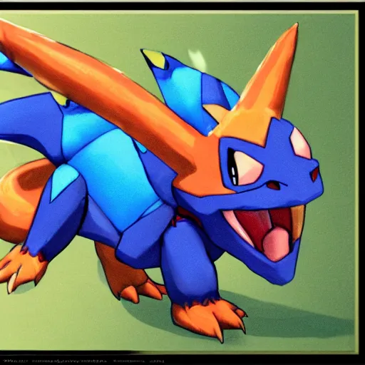 Image similar to pokemon fan art, charizard, venasaur, blastoise, ultra detailed