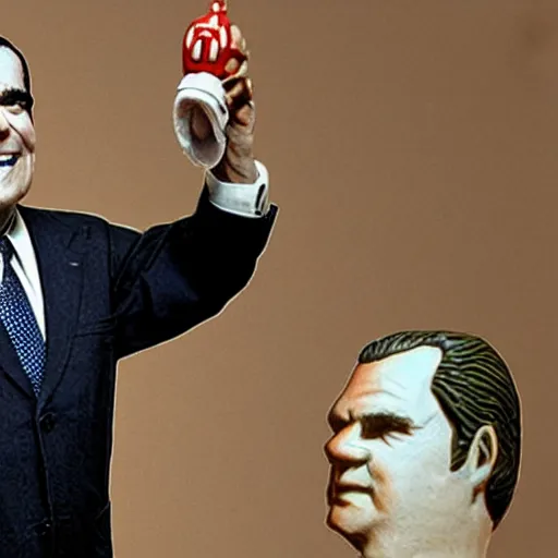 Prompt: richard nixon amiibo