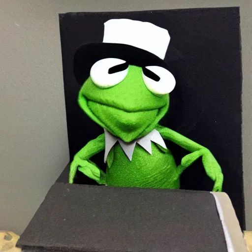 Prompt: Kermit the frog as Saul Goodman