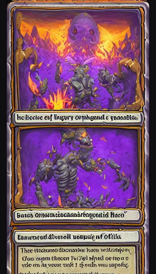 Prompt: The end of an organism, from Hearthstone