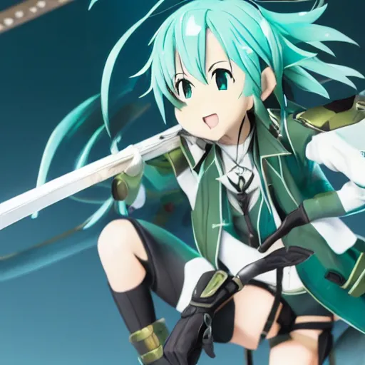 Image similar to sinon from sword art online 4k detailed