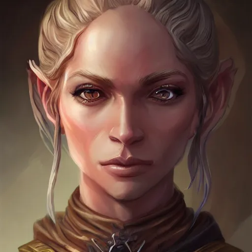 Image similar to character portrait by magali villeneuve, fantasy, dungeons & dragons, beautiful, artstation contest winner, detailed