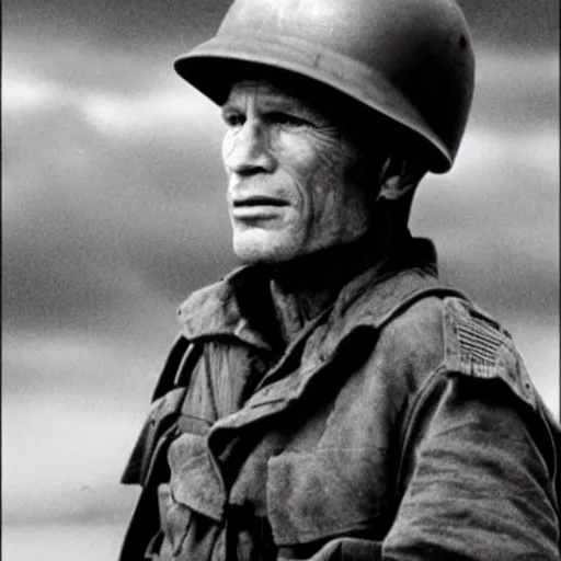 Image similar to Ed Harris starring in saving private Ryan