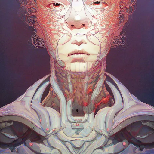 Image similar to prompt : monumental portrait soft light painted by james jean and katsuhiro otomo and erik jones, inspired by akira anime, smooth face feature, intricate oil painting, high detail illustration, sharp high detail, manga and anime 1 9 9 9