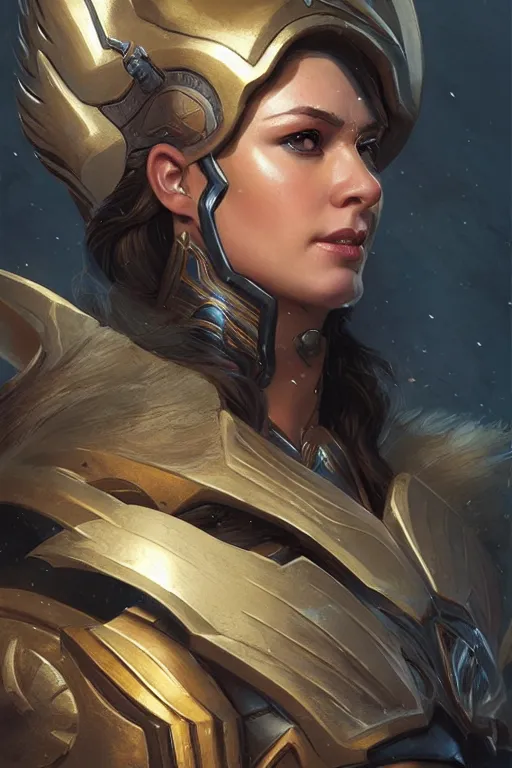 Image similar to amazon valkyrie athena, d & d, fantasy, portrait, highly detailed, headshot, digital painting, trending on artstation, concept art, sharp focus, illustration, art by artgerm and greg rutkowski and magali villeneuve