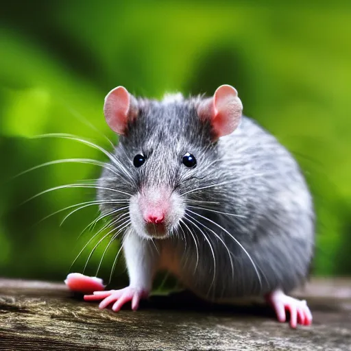 Image similar to nature photo of rat wearing hat, 4 k