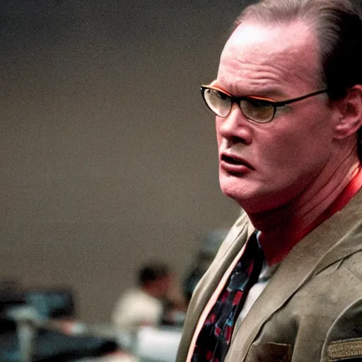 Prompt: jim cornette, movie still, from the new predator movie, 8 k, realistic