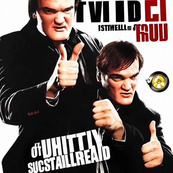 Prompt: quentin tarantino seal of approval, giving thumbs up. white background.