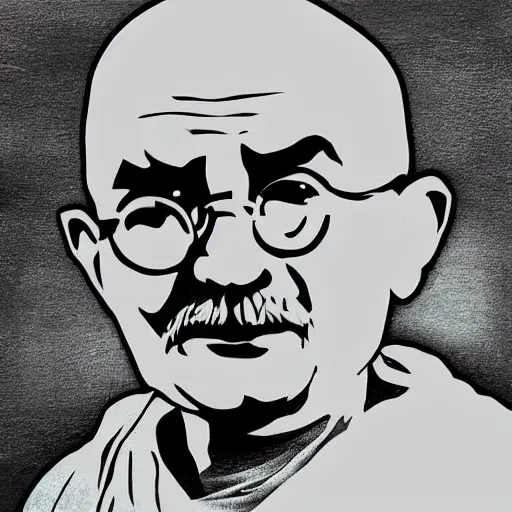 Image similar to ghandi by gta artwork