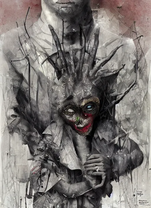 Image similar to Politicians hide themselves away, They only started the war, Why should they go out to fight, They leave that role to the poor, creepy, diabolical, dark, mystical, intrincate, maximalism, by Marco Mazzoni, Otto dix and Ryohei Hase