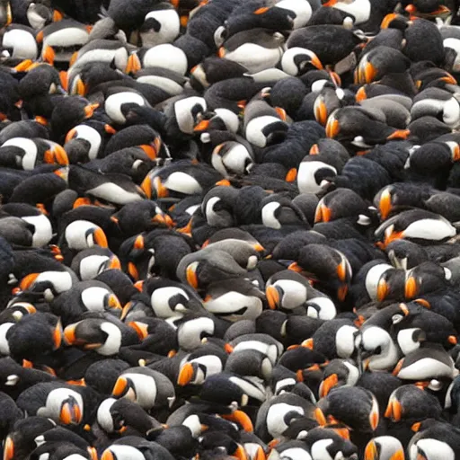 Image similar to 1000 sad puffins