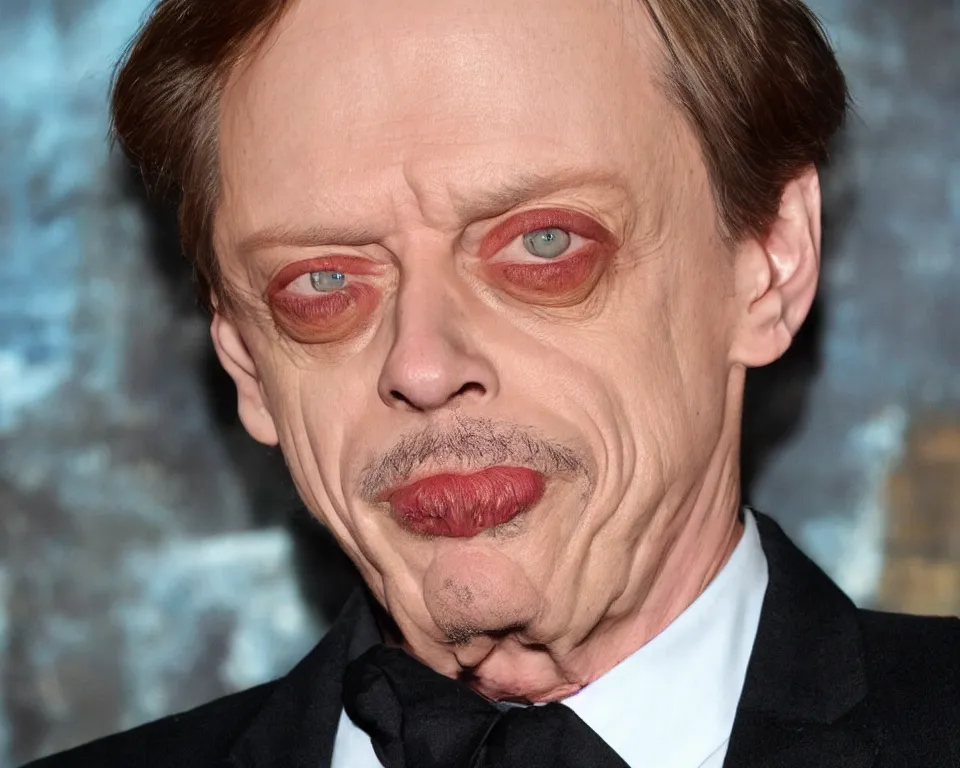 Prompt: steve buscemi morphing into a minion