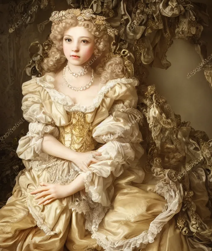 Prompt: Beautiful Princes girl in the Baroque style, highly detailded
