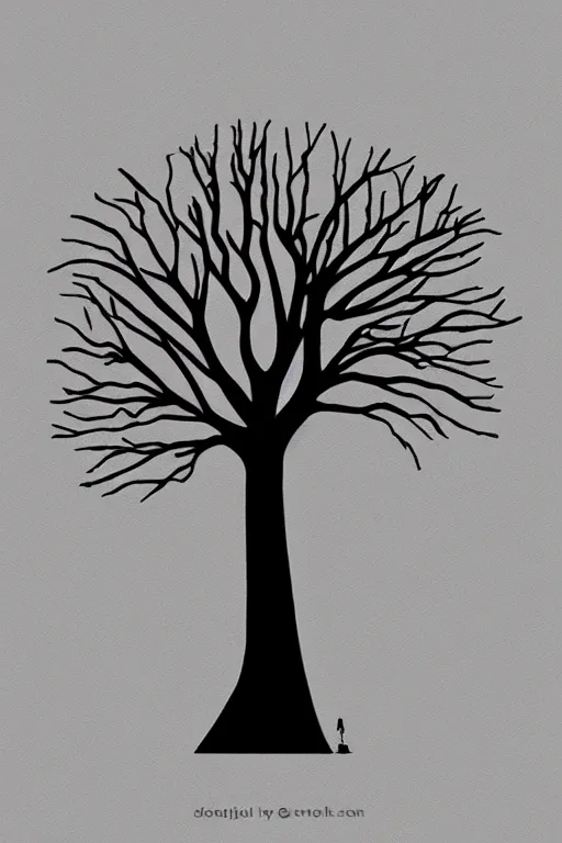 Prompt: minimalist boho style art of a tree