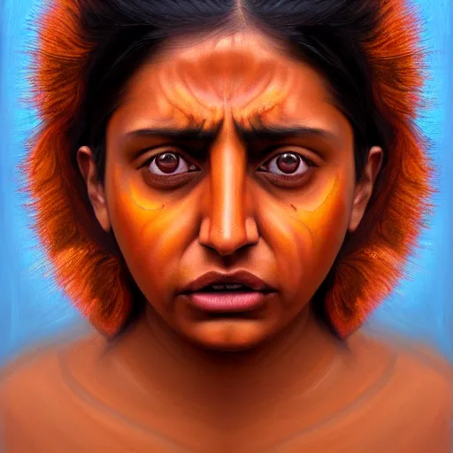 Prompt: a painting of a brown woman terrified of three brown men, hyperrealistic faces, detailed digital art, aesthetic!, trending on artstation,