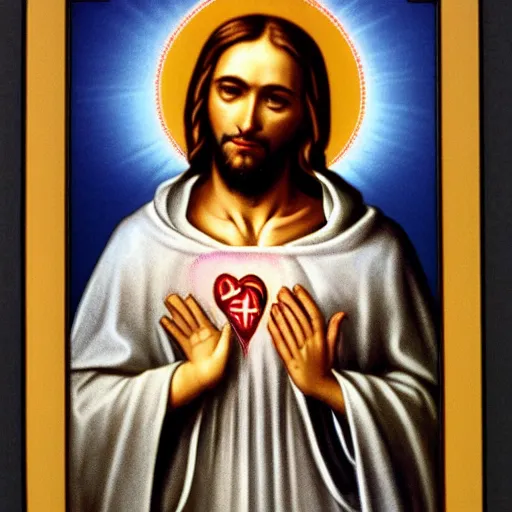 Prompt: sacred heart of jesus christ