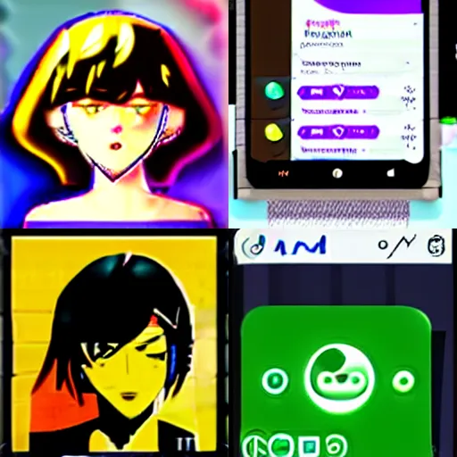 Prompt: motoko kusanagi dating app, for android phones