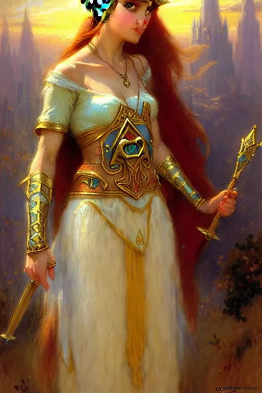 Image similar to princess zelda by gaston bussiere
