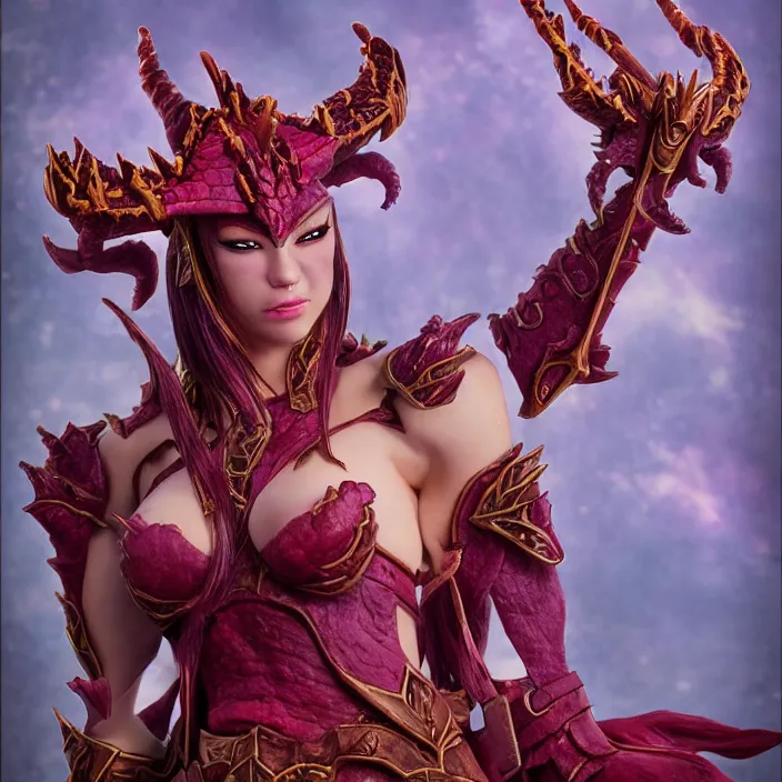 Image similar to onyxia, an world of warcraft portrait of onyxia, figurine, detailed