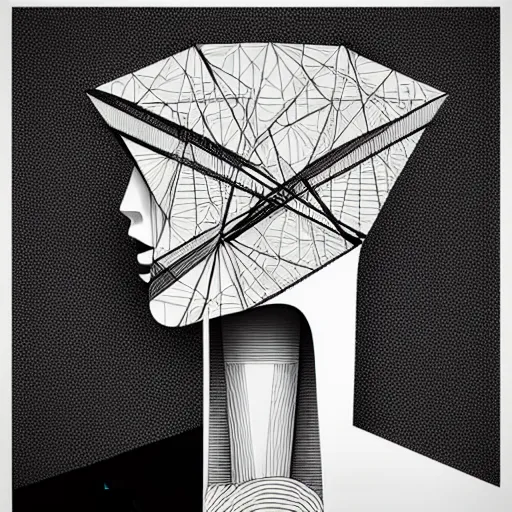 Image similar to white conceptual figurative post - morden monumental abstract portrait made by escher and piranesi, highly conceptual figurative art, intricate detailed illustration, illustration sharp geometrical detail, vector sharp graphic, controversial poster art, polish poster art