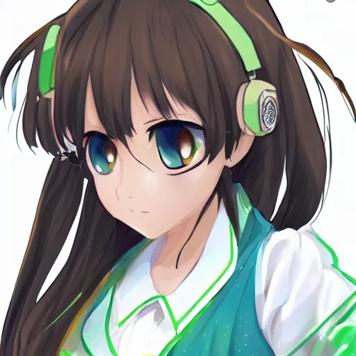 Image similar to character portrait of high school girl by kyoto animation, CLIP STUDIO, trending on pixiv