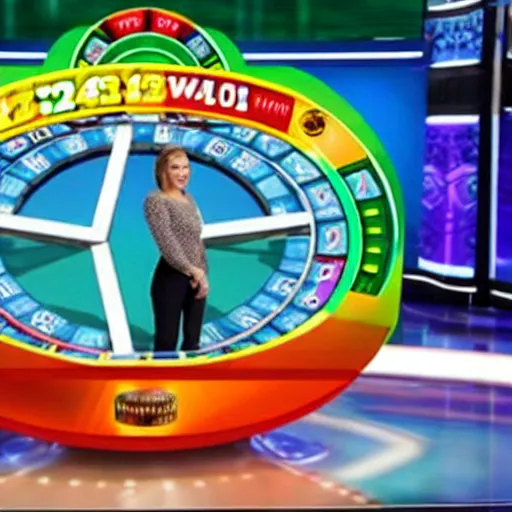 Image similar to broadcast still of wheel of fortune board with 4 empty spaces