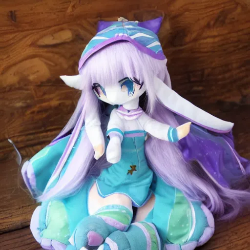 Prompt: cute fumo plush of a girl who came from a world of dreams and magic