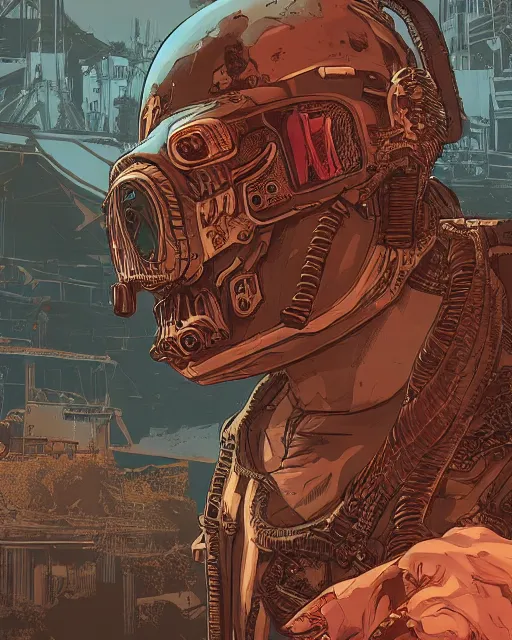 Prompt: highly detailed vfx portrait of gravedigger, global illumination, detailed and intricate environment by laurie greasley, liam brazier