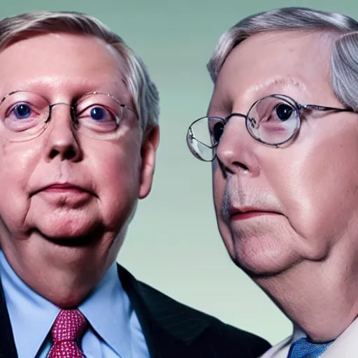 Prompt: lindsey graham and mitch mcconnell strung out on uppers and in search of a fix, hdr 4k photograph, ultrarealistic