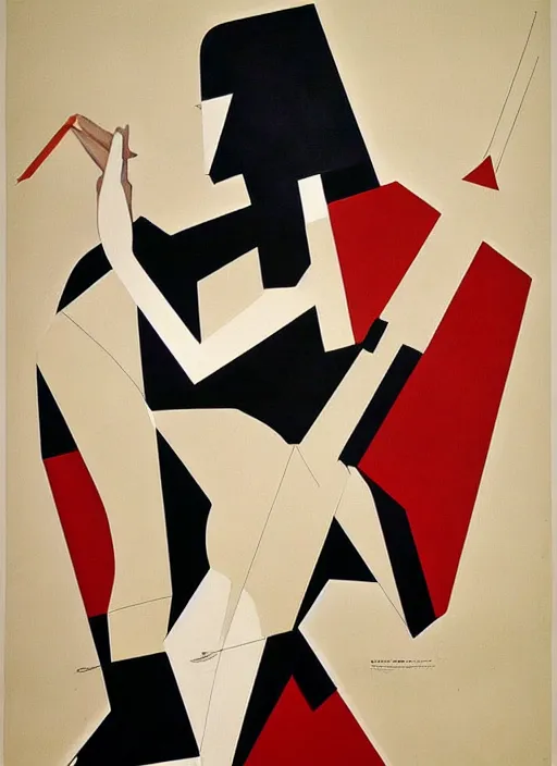 Image similar to constructivism monumental graphic super flat style figurative detailed portrait by avant garde painter and leon bakst, illusion surreal art, highly conceptual figurative art, intricate detailed illustration drawing, controversial poster art, geometrical drawings, no blur