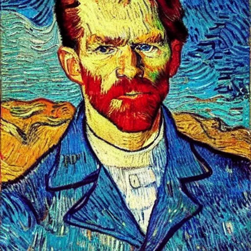 Image similar to premier rutte in the style of vincent van gogh