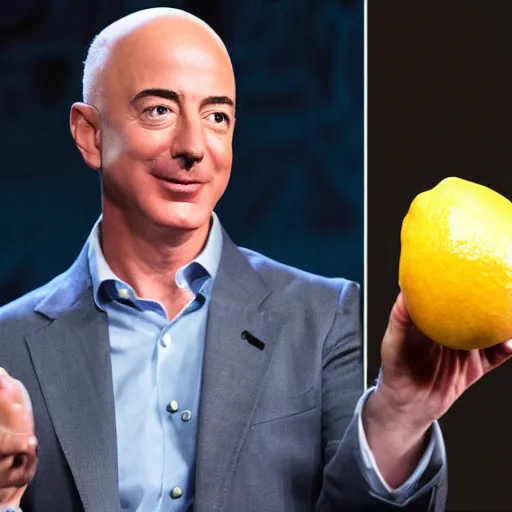 Image similar to jeffrey bezos lemon fusion