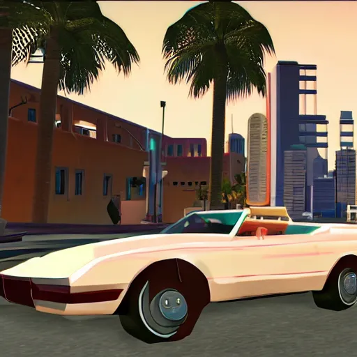 Prompt: gta vice city screenshot